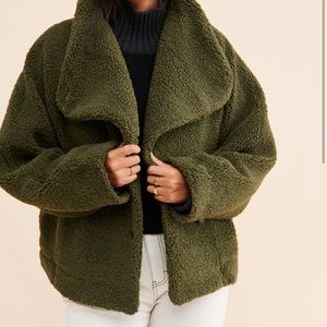 Free People Izzy Wrap Teddy Jacket